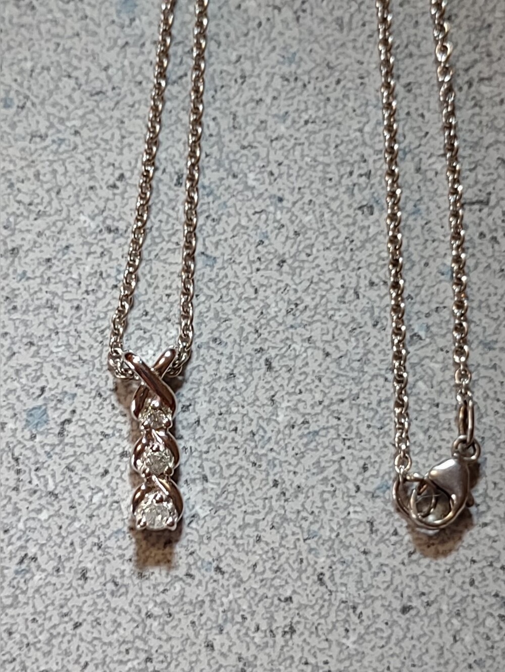 Sterling+Diamonds Necklace